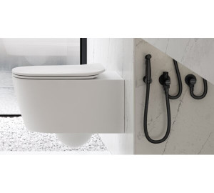 Válvula de escuadra 1/2" x 3/8" Negro